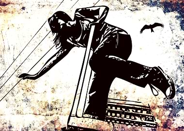 City Of Rage - vector work with grunge background, I ho ...