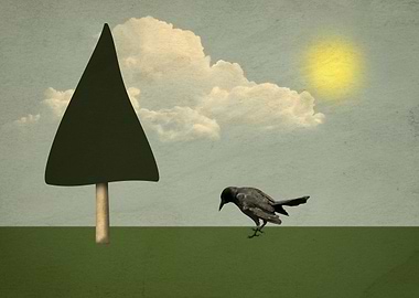 the lonely Raven on the day