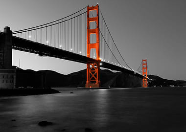 My favorite san francisco icon in selective black and w ...