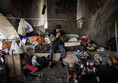 This is from a collect of work titled 'Heroin Bridge' S ...