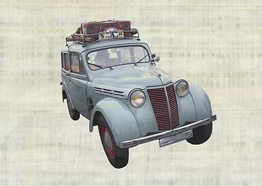 Photograph of a car as found on a parking lot in France ...