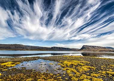 Incredible skies over Hvalfjörður, Vesterland, Iceland. ...