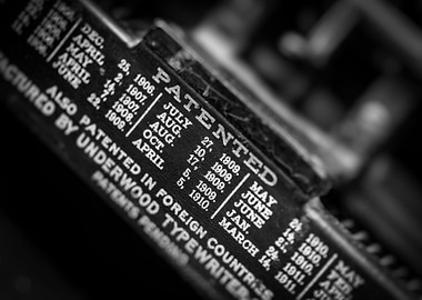 Old typewriter detail.