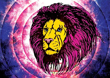 The Lion - I hope you like it. Retro background with gr ...
