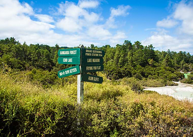 Taken in Wai O Tapu thermal wonderland. Near Rotorua, N ...