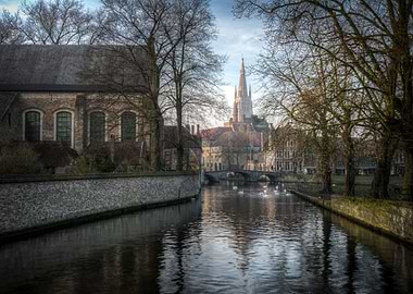 From near the Beguinage looking toward Church of Our La ...