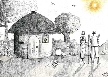 sunrise above our hut