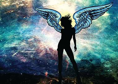 The Universe is my Angel - I used 9 different images to ...
