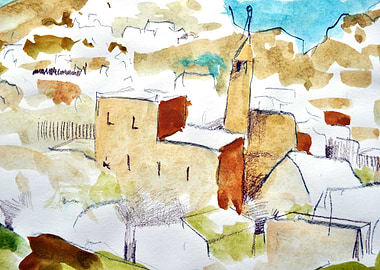 I had a dream, and this &#39;Rustic landscape&#39;appea ...