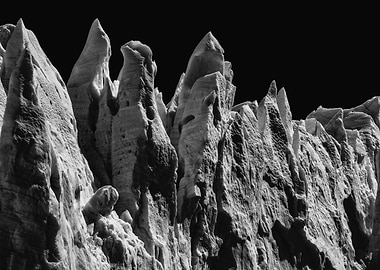 Iceberg on black background