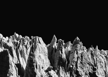 glacier on black background