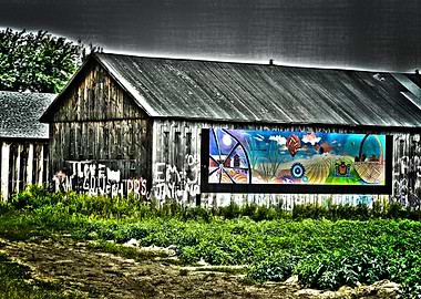 Barn Graffiti Mural