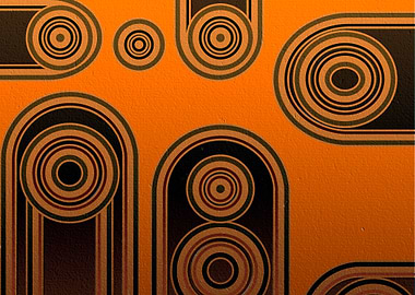 Retro abstract orange