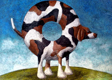 'Bagel-Beagle' Mixed Media - David Vedoe