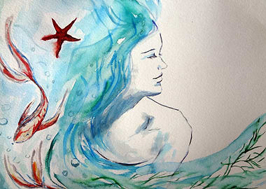 Under the Sea. watercolors and ink.