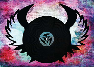 Vinyl Records with Wings - Retro Grunge Vintage Art - M ...