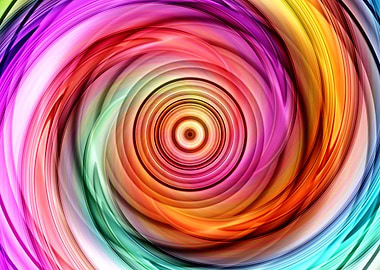 Powerful energy spiral with lightful colors
