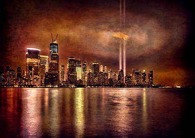 September 11th Memorial Lights, Downtown Manhattan
