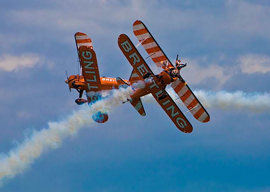 Barnstorming Wingwalkers above Stearman Biplanes