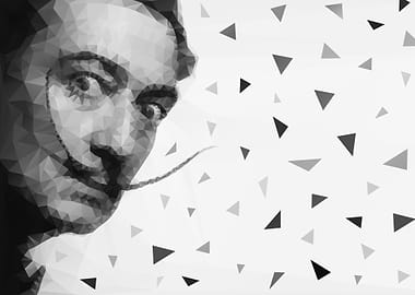 Salvador Dali polygon art