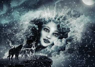 Snow Queen---A digital painting of one of my drawings, ...