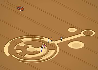crop circles - isometric