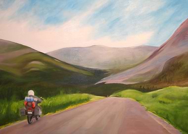 Dempster Ramble (Yukon Motorcycles) This Displate depi ...