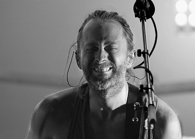 Thom Yorke live during the