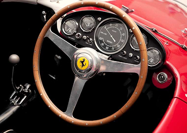 Ferarri vintage classic cockpit
