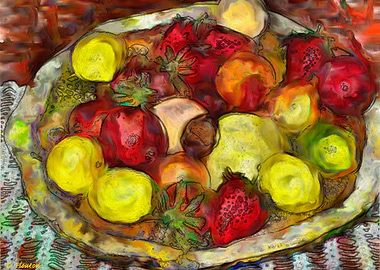 Fruit Bowl Painting