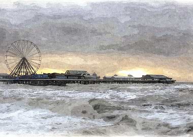 Blackpool Pier in Oils
