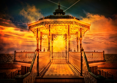 Brighton Bandstand Sunset