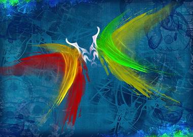 Abstract colorful butterfly