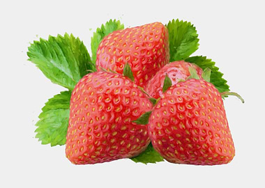 painted strawberries