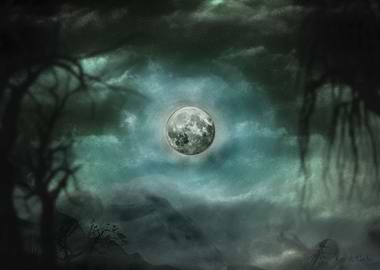 A Full Moon Combined a couple of shots of the moon tak ...