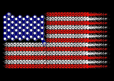 Bike USA. A fun design for MTB riders. The stars and st ...