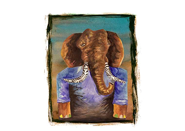 elephant with ivory tattoo