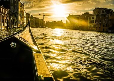 Gondolas in Venice.