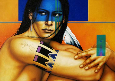 &#34;Into the wind&#34; Mixed Media on Canvas