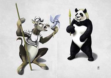 Donkey Xote and Sancho Panda (wordless)