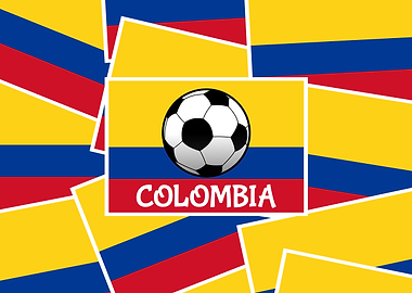 Colombia Football. The flag of Colombia, 3 bands, yello ...