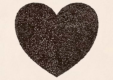 Black and white heart