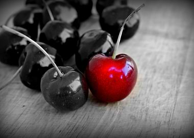 Summer Fruit Luscious-looking and sweet, dark-red cherr ...