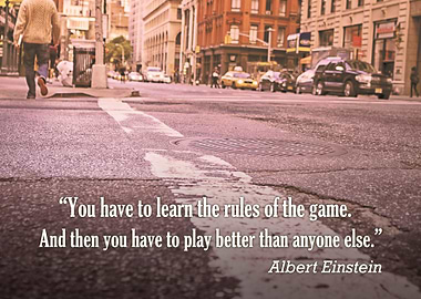 “You have to learn the rules of the game. And then you ...