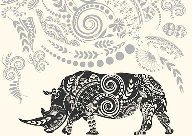 Ornate Indian Rhino