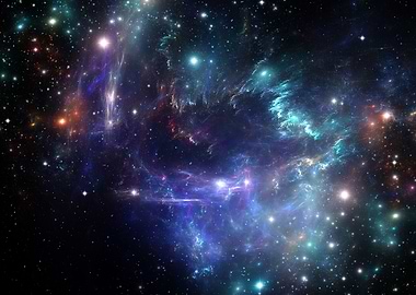 Violet nebula space