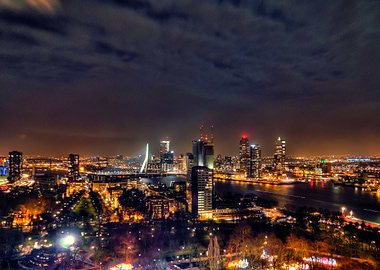 Erasmus-bridge and Surroundings