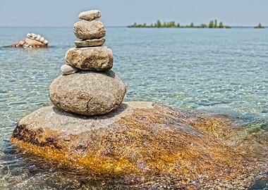 Old Mission Lighthouse Cairn