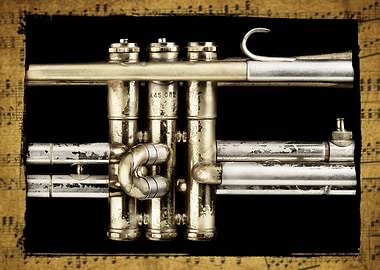 Trumpet valves on a much used and abused retired high s ...