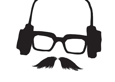Hipster Glasses Mustache and Headphones